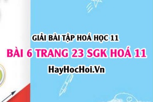 Giải bài 6 trang 23 SGK Hoá 11: Luyện tập axit, bazơ, phản ứng trao đổi ion